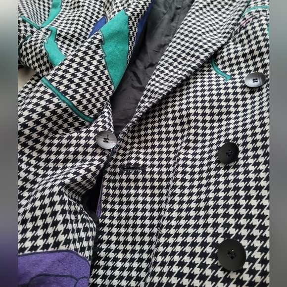 Mondi Vintage blazer with flower design size large 87% cotton 13% linen - Picture 8 of 10